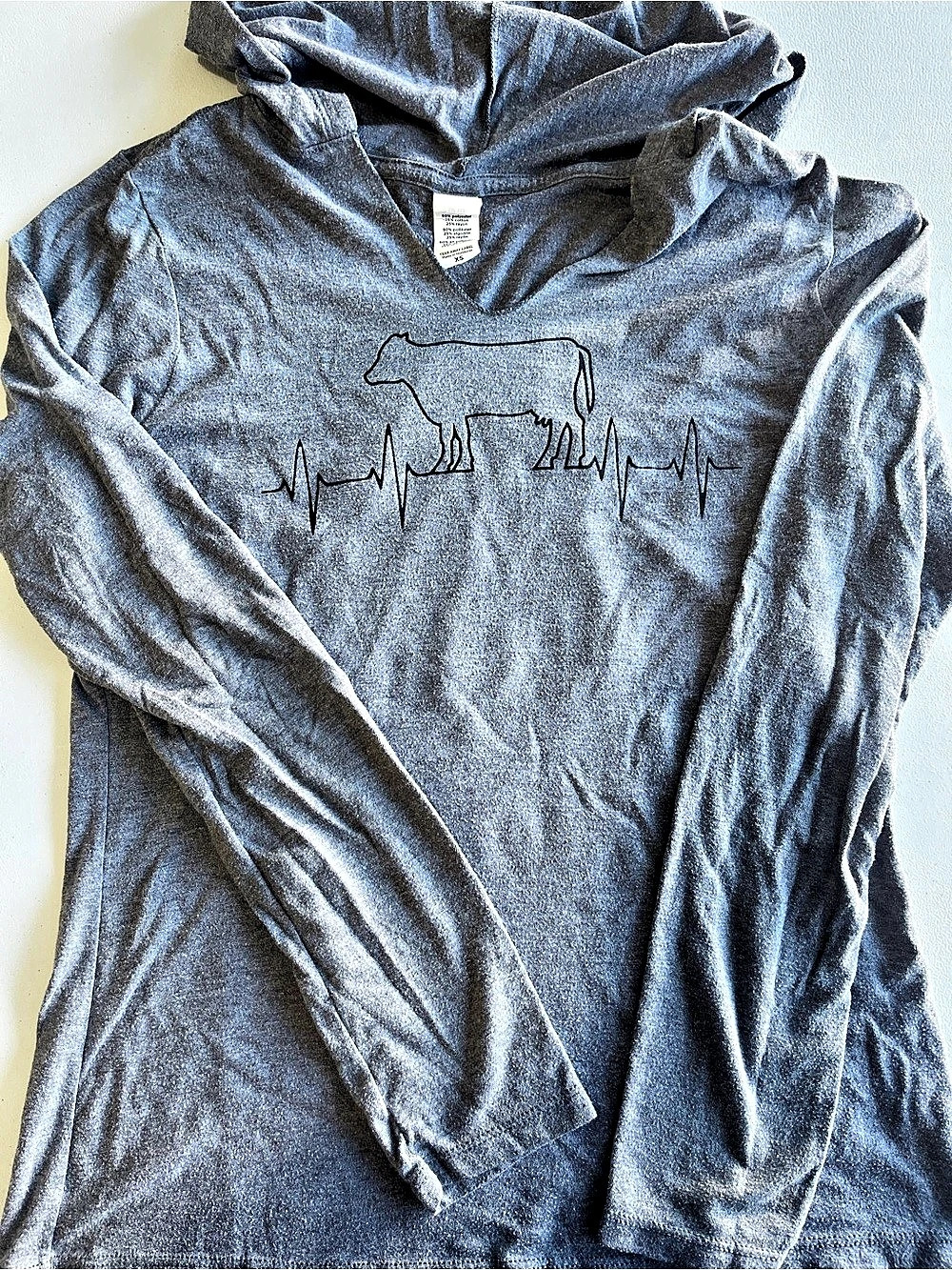 Next Level Apparel CVC Long Sleeve Hoodie Gray